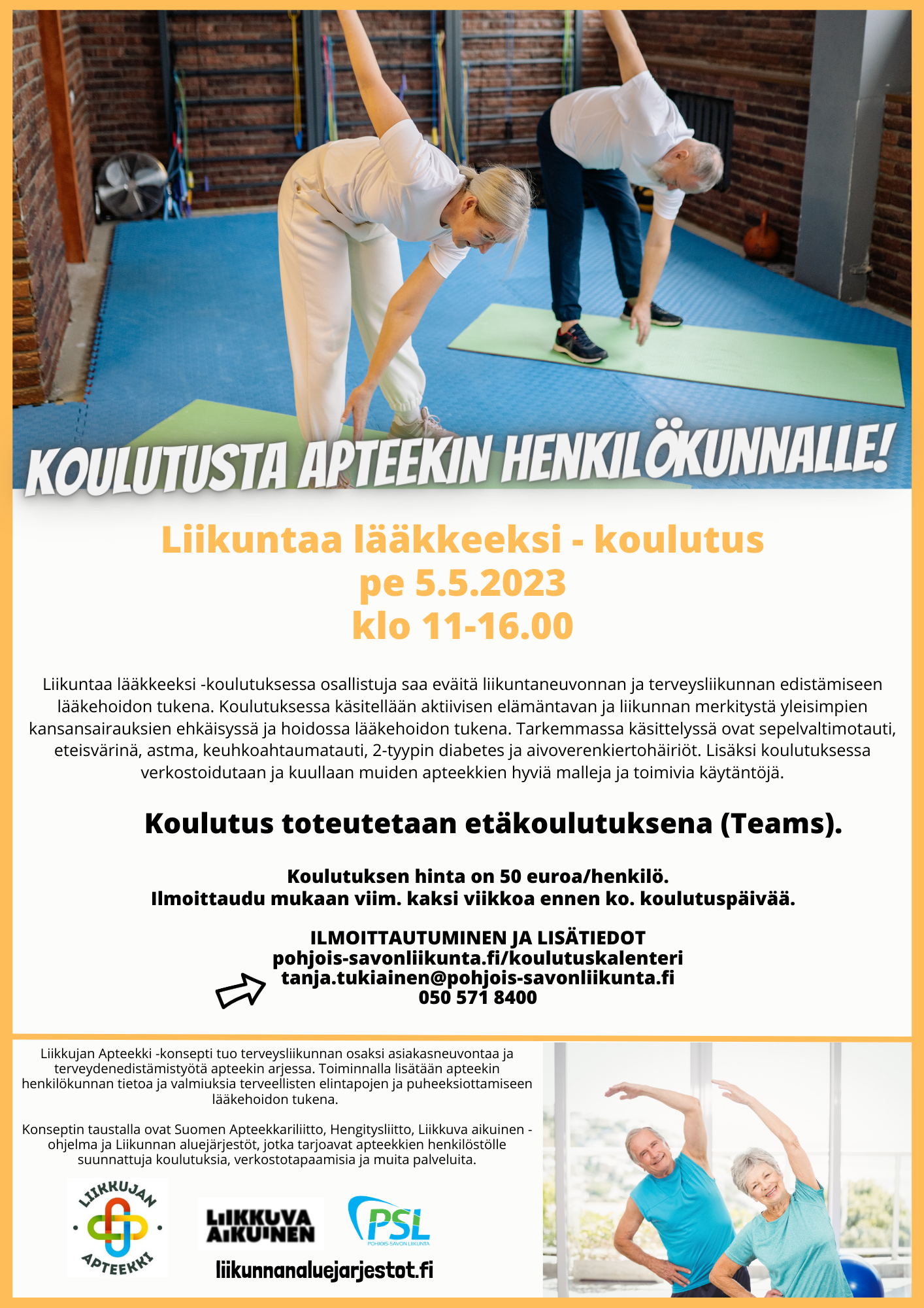 Liikuntaa l&auml;&auml;kkeeksi